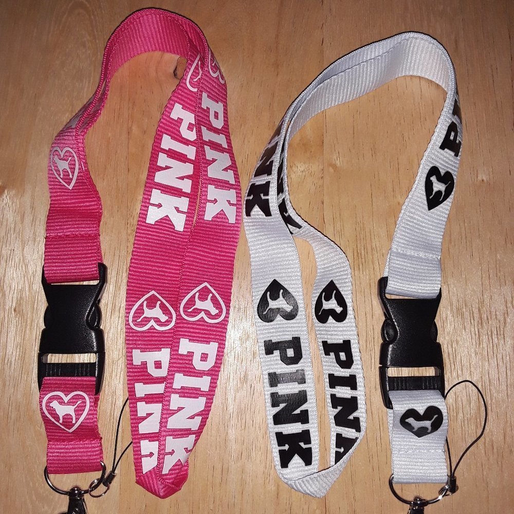 2 Brand New PINK Combo B Lanyard
